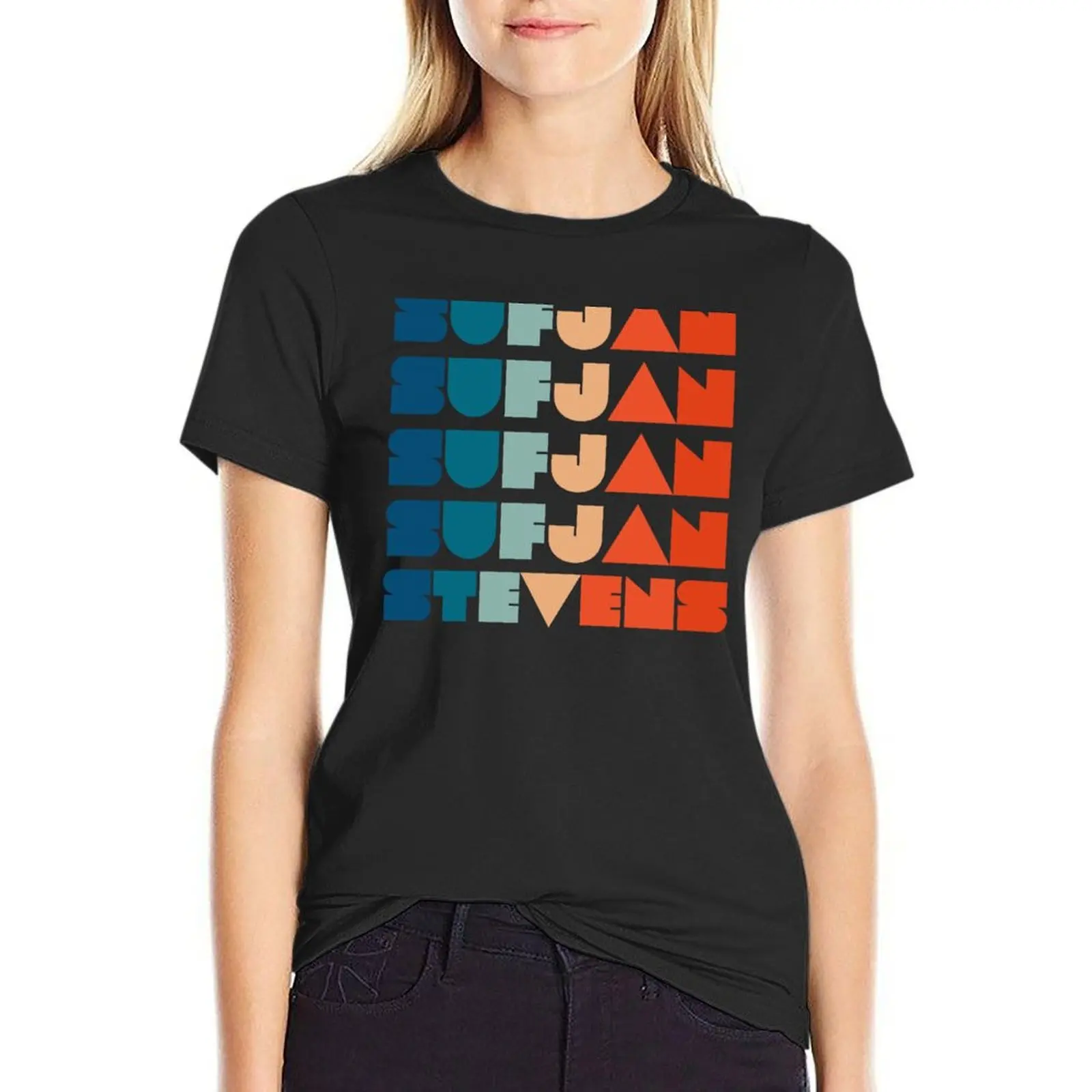 

Sufjan Retro T-Shirt new edition sweat kawaii clothes plain western t shirts for Women