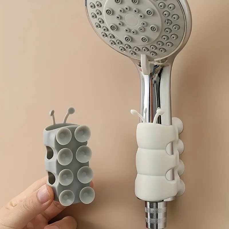 

1pcs Silicone Shower Rack Suction Cup Hanging Spray Head Base Universal Punch-free Movable Fixed Seat Bathroom Accessories