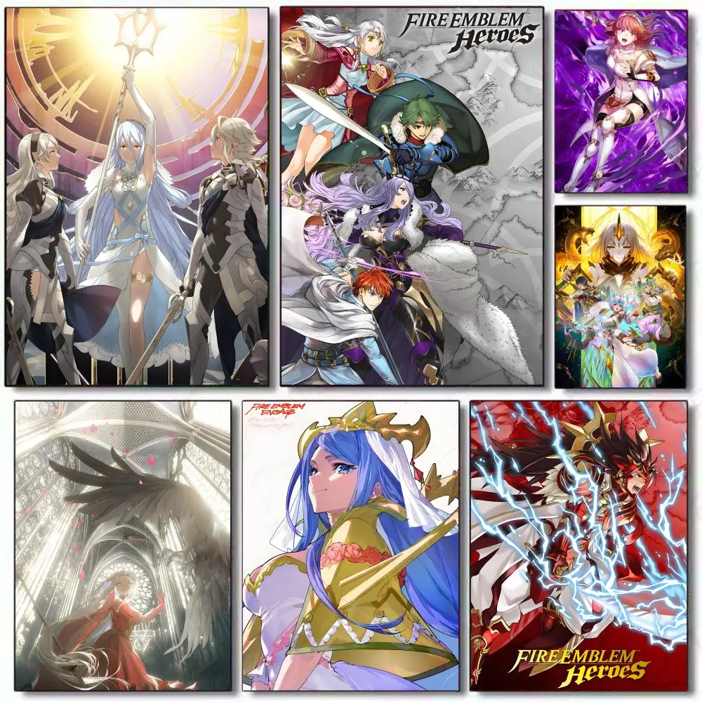 Fire Emblem Poster HD PVC Self Adhesive Wall Art - Waterproof Reusable For Home Office Cafe