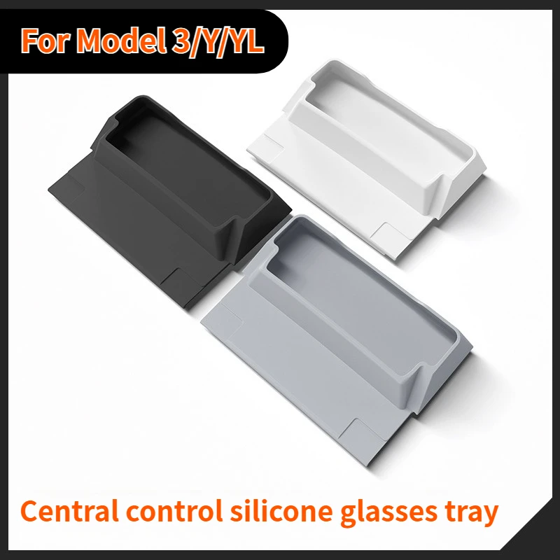 For 2025 Tesla Model 3 Highland Model Y Juniper Model YL 6‑Seater Central Control Silicone Glasses Tray Interior Car Accessories