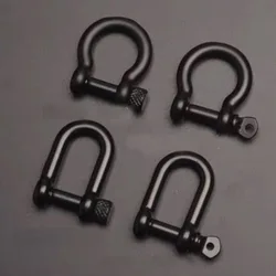 304 Stainless Steel Horseshoe Buckle Detachable For Jewelry Making Handmade DIY Accessory Black U Shape Adjustable Bracelet Bag