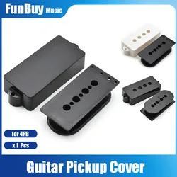 ABS 4 String Electric Bass Open Pickup Covers Shells with Bobbin for PB Precision Bass Parts Black