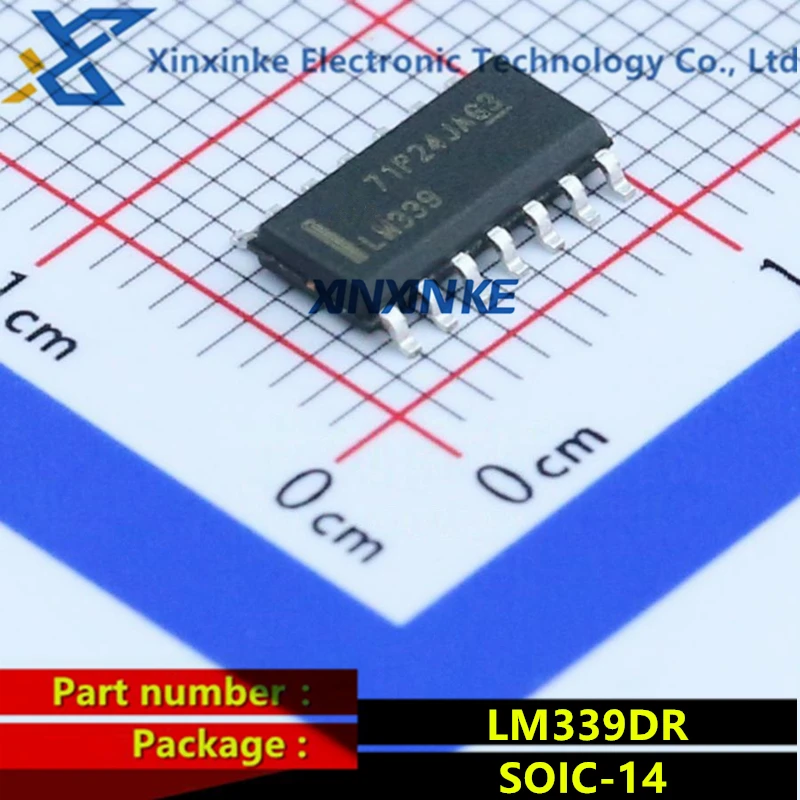10PCS LM339DR SOIC-14 LM339 Amplifier ICs Analog Comparators Quad Differential Brand New Original