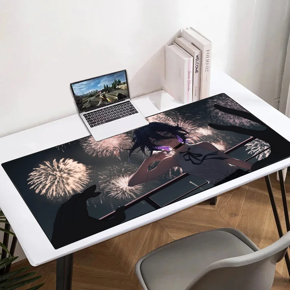 

Reze Chainsaw Man Anime Girl Mousepad Mouse Mat Desk Mat With Pad Gaming Accessories Prime Gaming XXL Keyboard