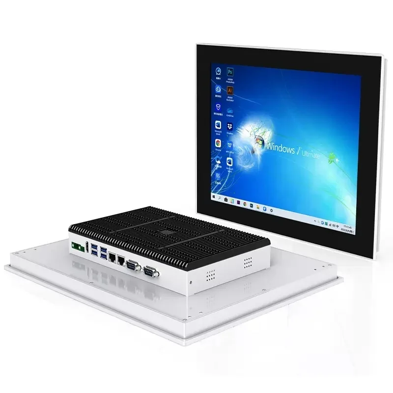 15 Inch Wide Temperature J1900 Industrial All In One Embedded Computer Wide Voltage Centralized Control Screen Accessory