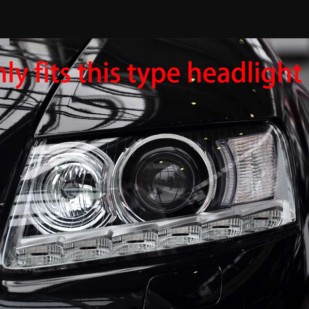 For Audi A6 A6L C6 Xenon 2009  2010 2011 Rear Hight Configuration Light Box Car Headlight Housing LED AFS Back Black