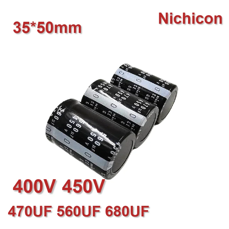 

5-2 шт. Оригинальные новые конденсаторы Nichicon 400В 680мкФ, 450В 560мкФ, 400В 470мкФ для сварочных аппаратов, 560мкФ 450В, 35*50мм