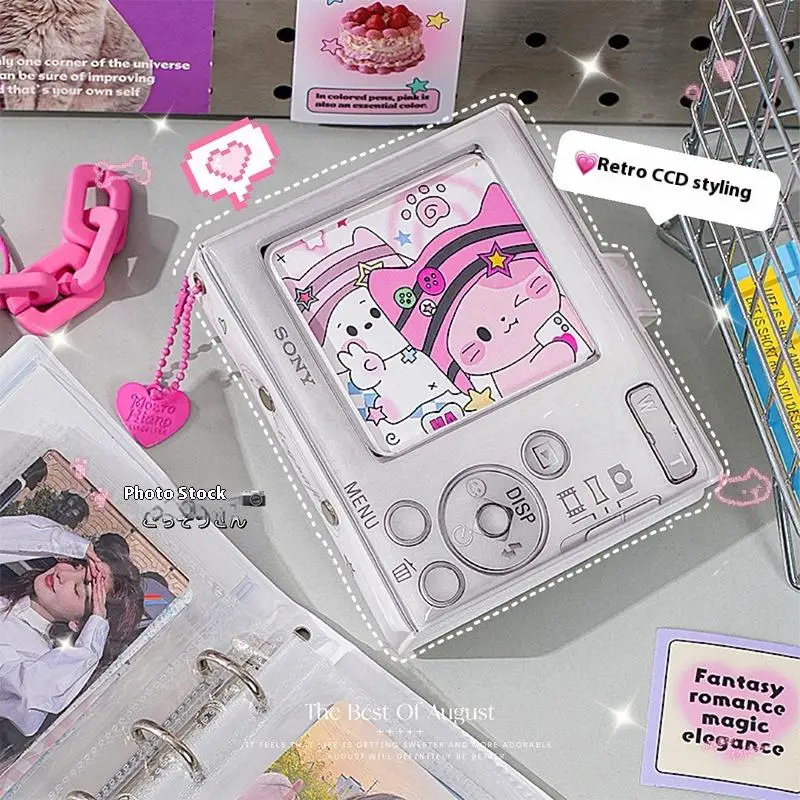 Camera Shape Photocard Holder Kawaii Binder Photocards Kpop Photo Album Card Clollecting Book Students' Supplies