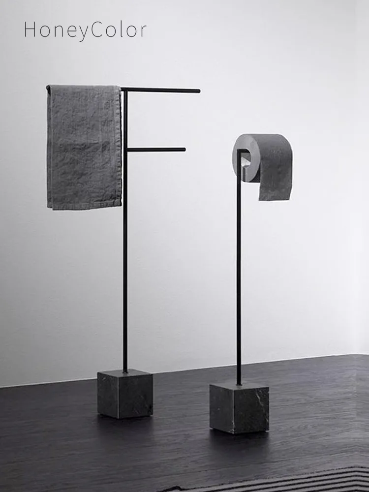 Light luxury Nordic towel  Floor-to-ceiling marble towel Bathroom Toilet vertical tissue  Household