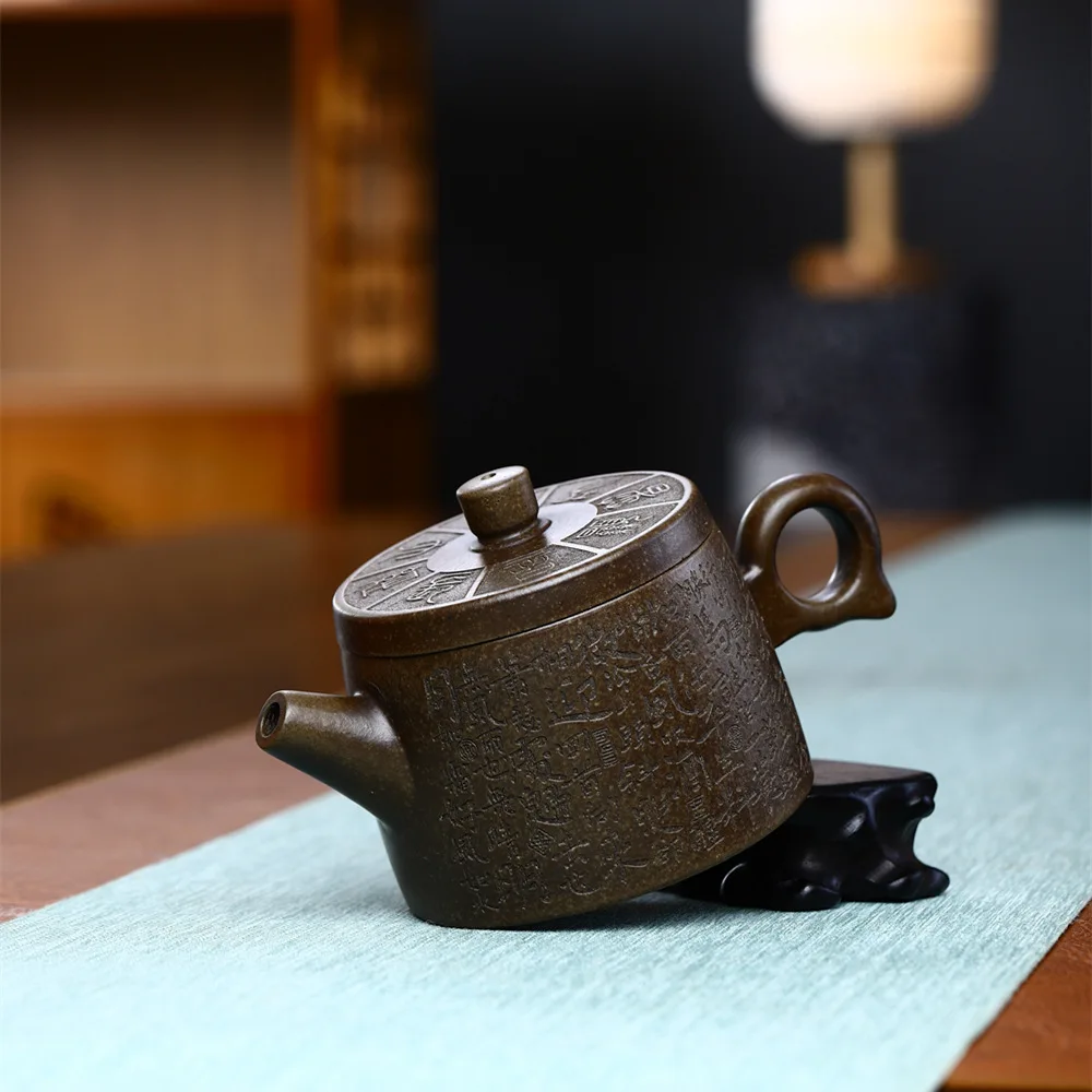 210cc  Chinese Yixing Purple Clay Teapots Handmade Tea Pot Raw Ore Colorful Section Mud Kettle High-end Zisha Tea Set Collection