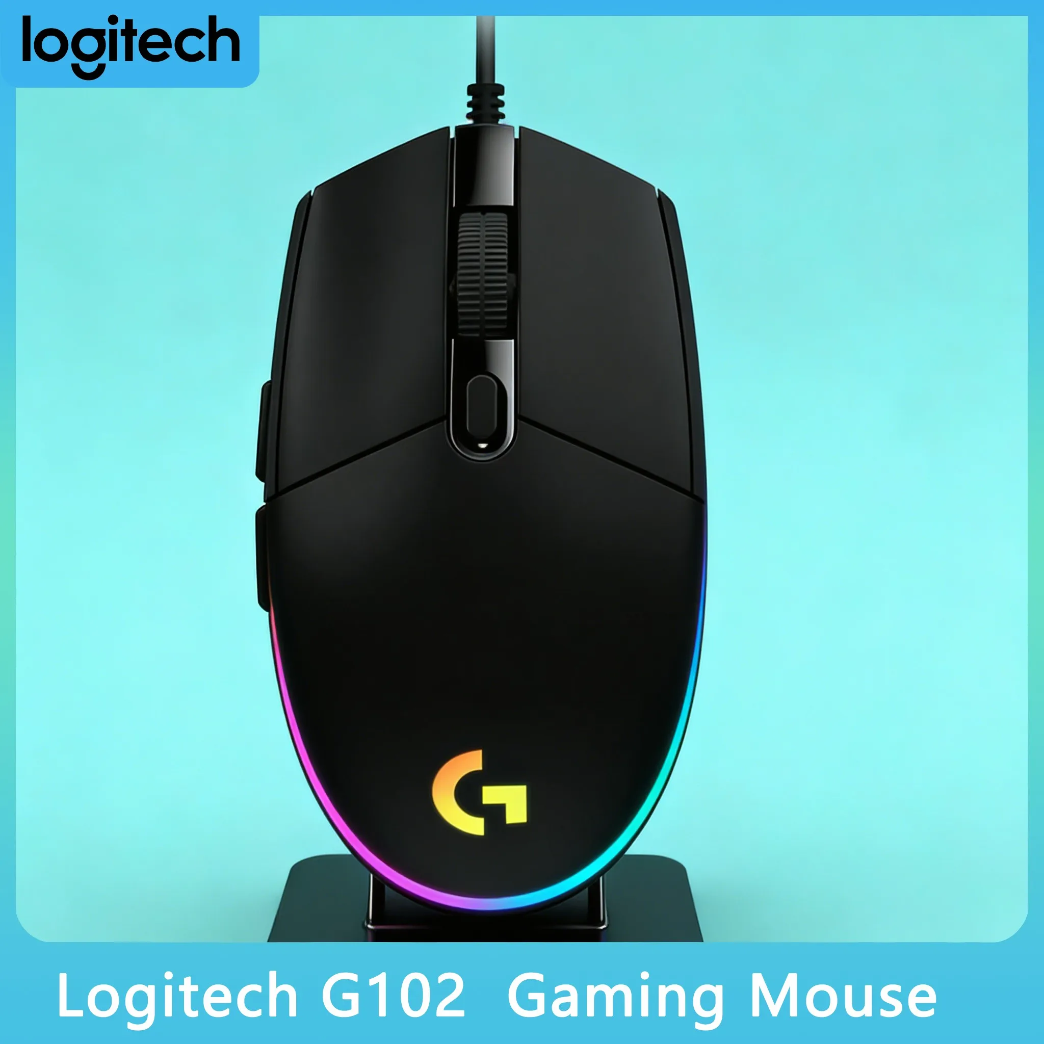

Игровая мышь Logitech G102, 8000 DPI, RGB, проводная, легкая