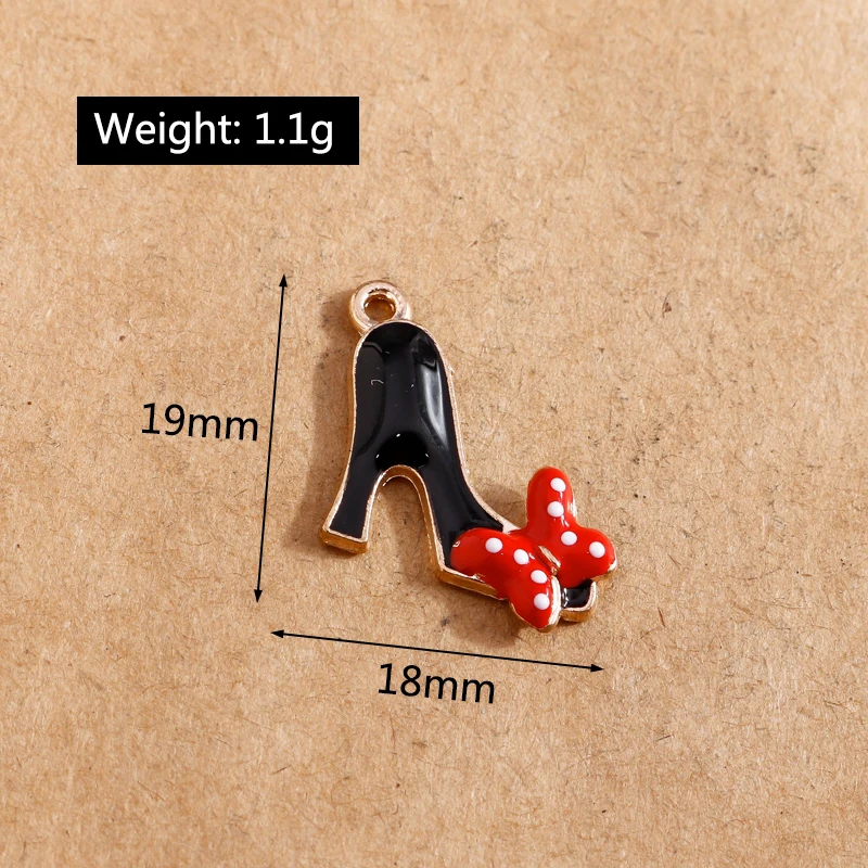10 Stück Emaille-Perlen-Anhänger für Damenmäntel, geeignet für Ohrringe, Halsketten, Armbänder, DIY-Schmuckzubehör – Detail 6