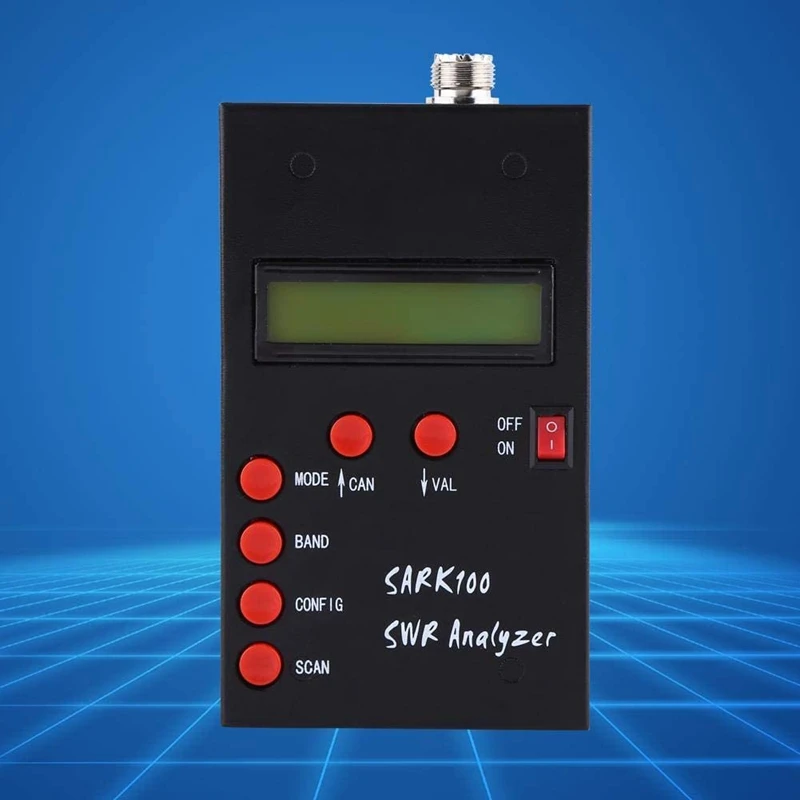 SARK100 Antenna Analyzer Meter 1-60Mhz Shortwave SWR Antenna Analyzer With 1.0 To 9.99 SWR Usable Measurement Range