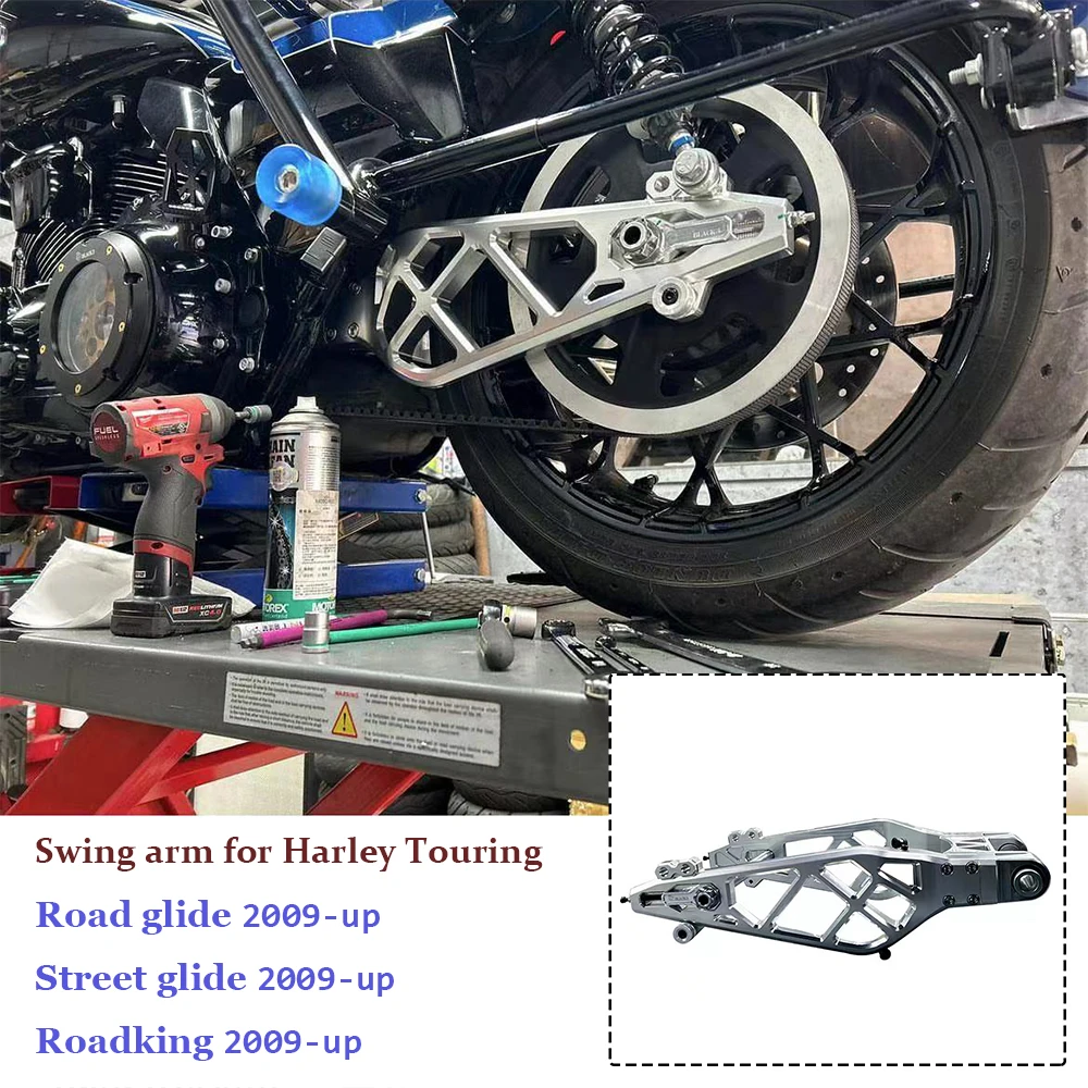 

Motorcycle Aluminum Swing Arm Rear Fork for Harley Touring Street glide Road king Road glide ST 2009-up 117 121 CVO Swing Arm
