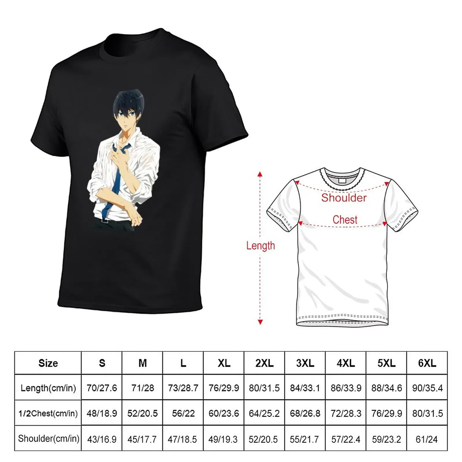 Haruka Nanase (Free! Iwatobi Swim Club) T-Shirt oversized cute tops t shirt for men