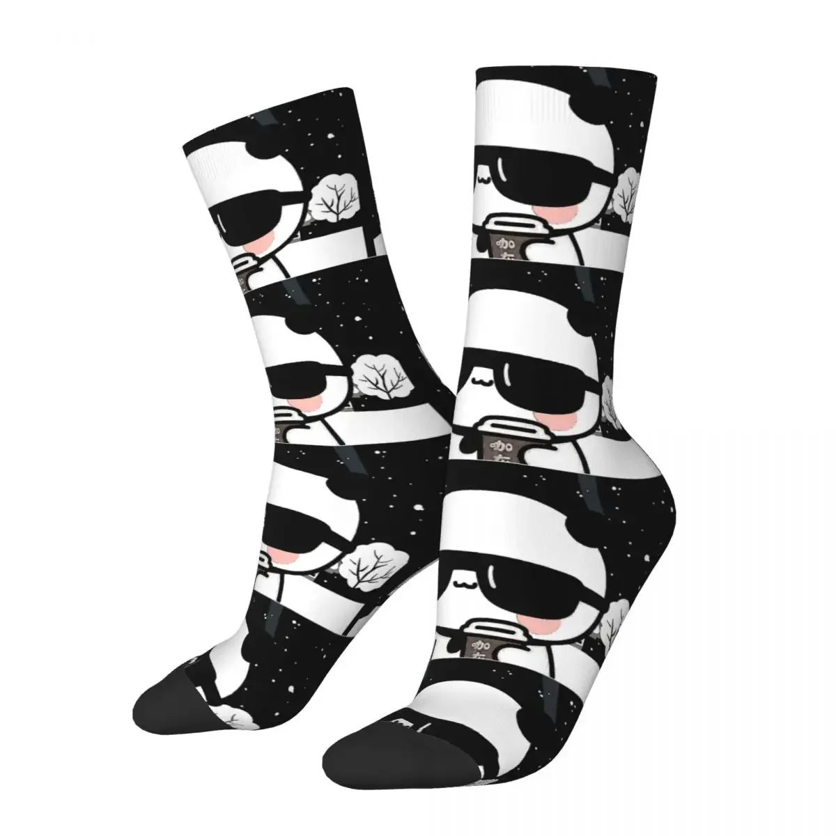 

Funny Crazy Sock for Men Sunglasses Hip Hop Harajuku Bubu Dudu Cartoon Seamless Boys Crew Sock Breathable Basketball Socks