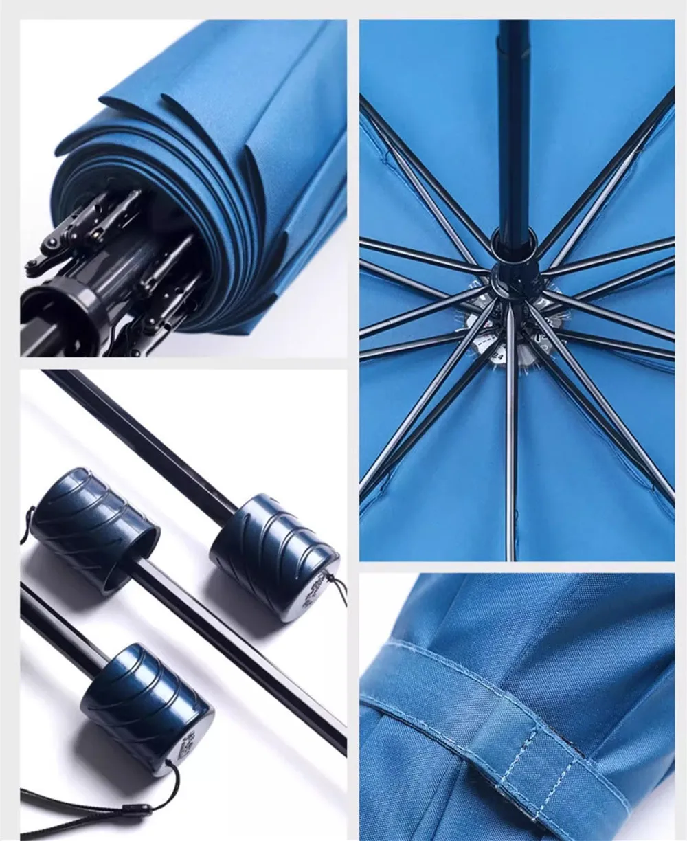 Super Large Folding Umbrella Men Womens Windproof Umbrellas Fold Business Sun Rain Umbrella Travel Whole Family Umbrellas