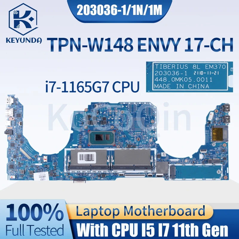 

Материнская плата для ноутбука KoCoQin для HP ENVY 17-CH TPN-W148, материнская плата 203036-1N i5 i7 11-го поколения M82904-601 DDR4