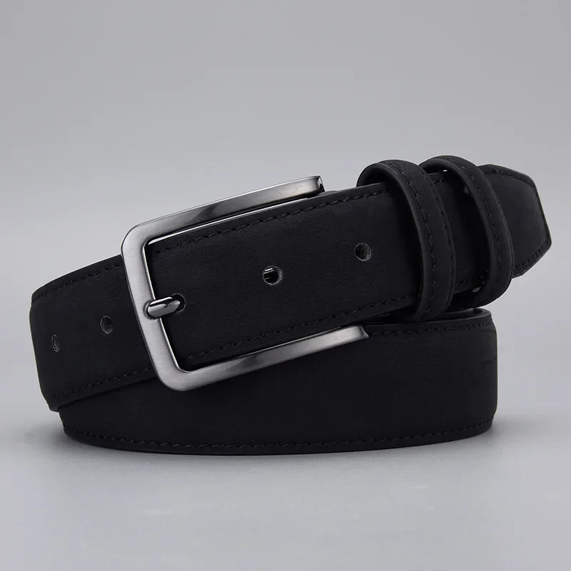 Leisure  Vintage Mens PU Leather Belts Luxury Famous Brand Designer Male Strap Black Belts For Men Jean Pants Waistband
