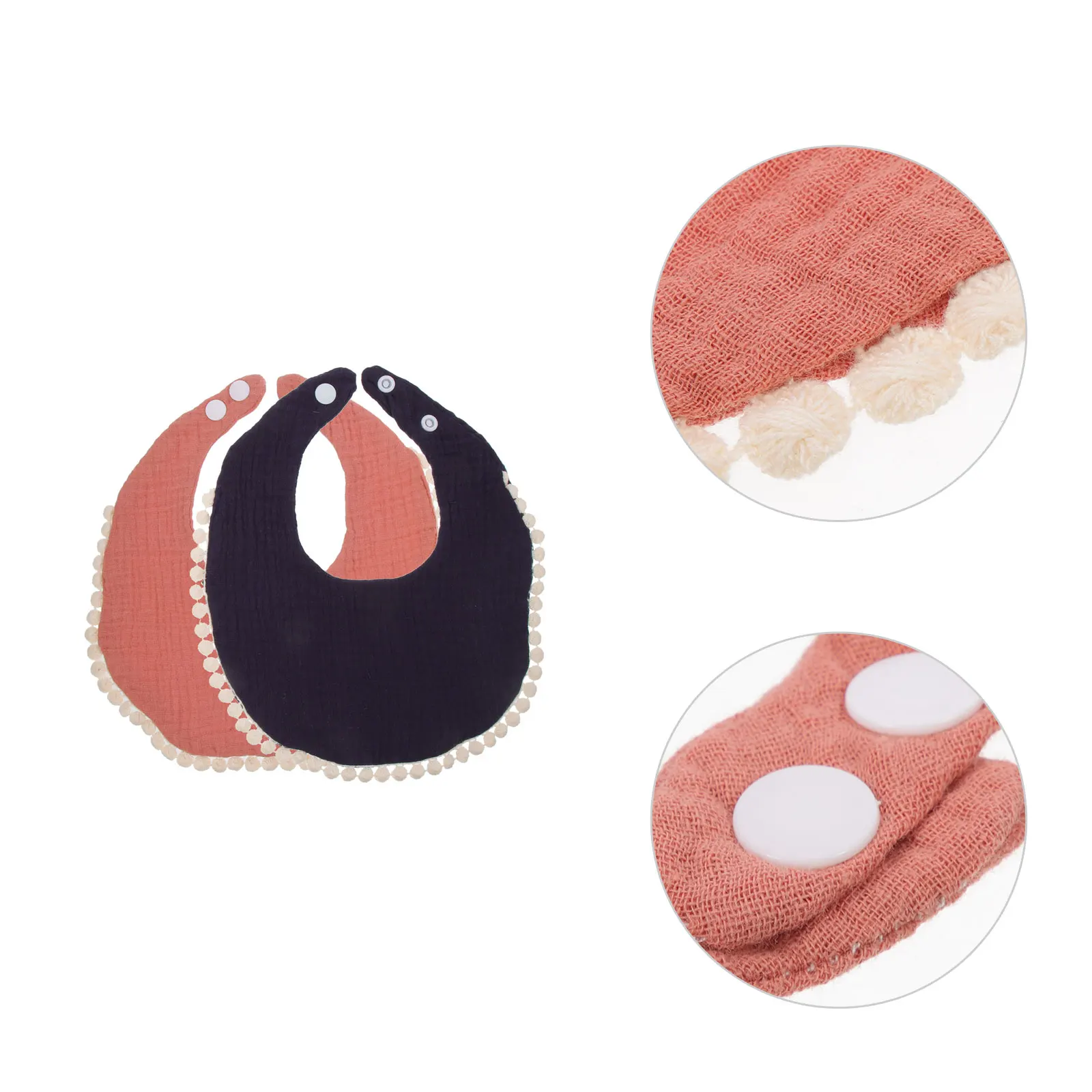 

2 Pcs Bibs 's Saliva Wipes Infant Toddler Drool for Feeding Newborn