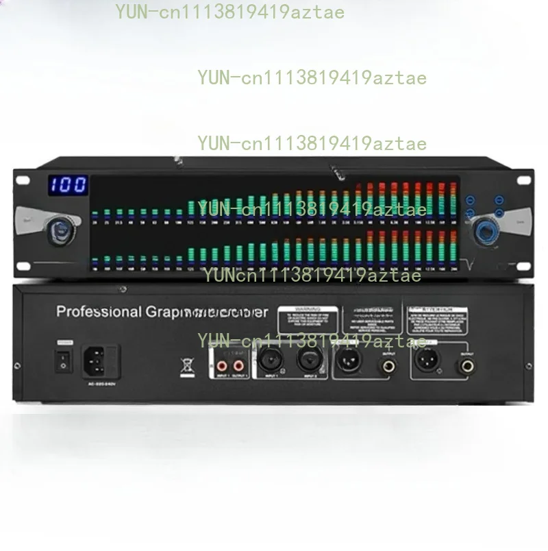 Dual 31-Band Digital Equalizer with Peak Limiter Function for High, Medium, and Low Tone Adjustment EQ Equalization