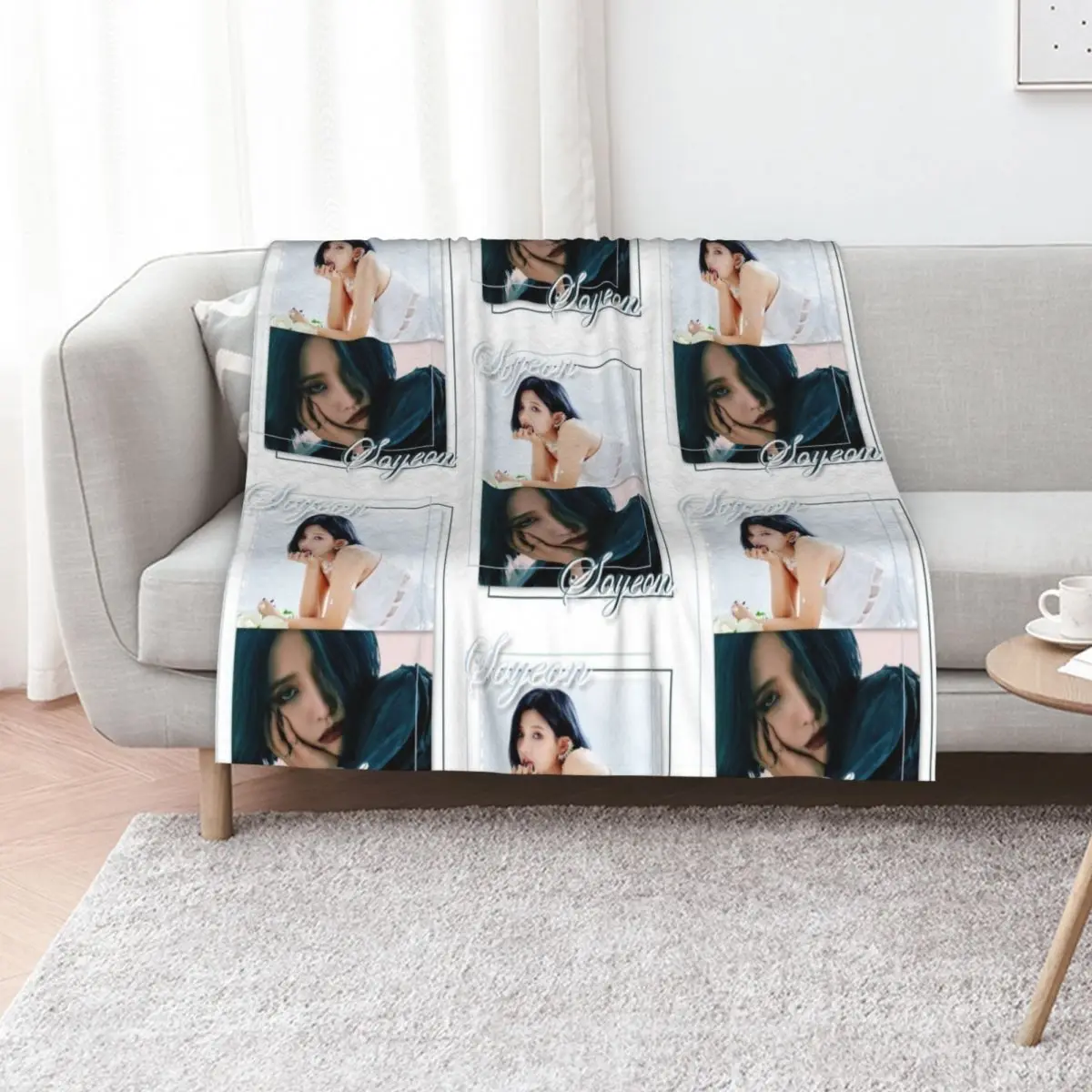 Плед GIDLE - Soyeon, роскошный, мягкий фланелевый