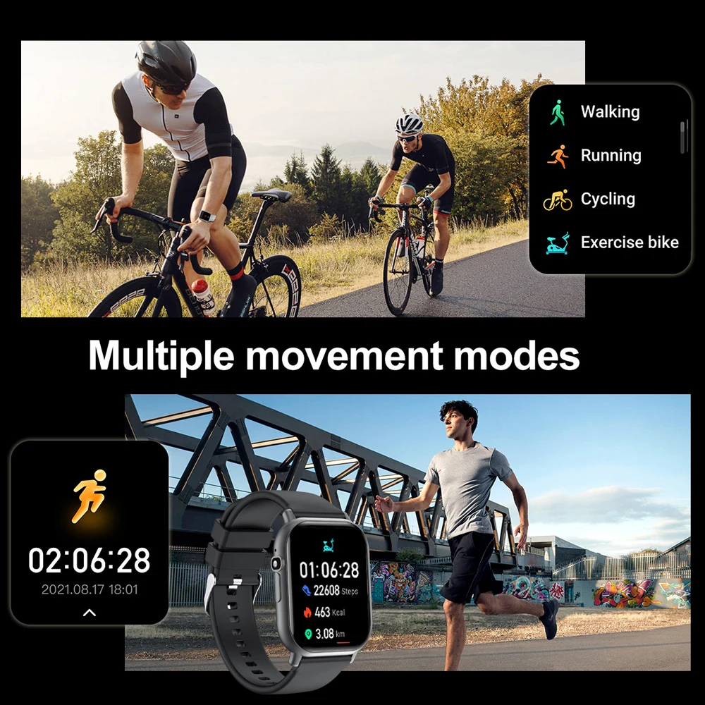 New Bluetooth Call Smart Watch Men Women 2.01 inch Sports Fitness Bracelet Heart Rate Waterproof SmartWatch For Huawei Xiaomi