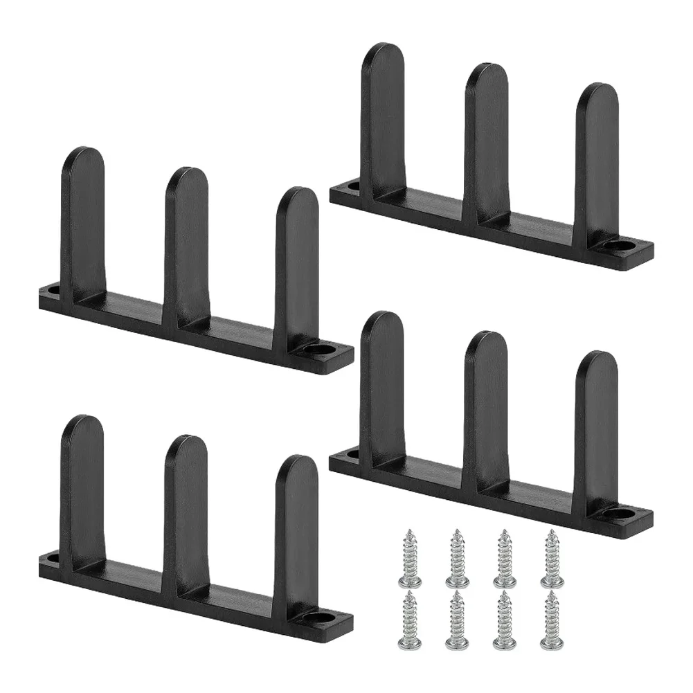 White ABS Sliding Door Guides For Closet Track Systems Compatible With 138 Inch Thick Doors Package Includes 4 Guides And Screws