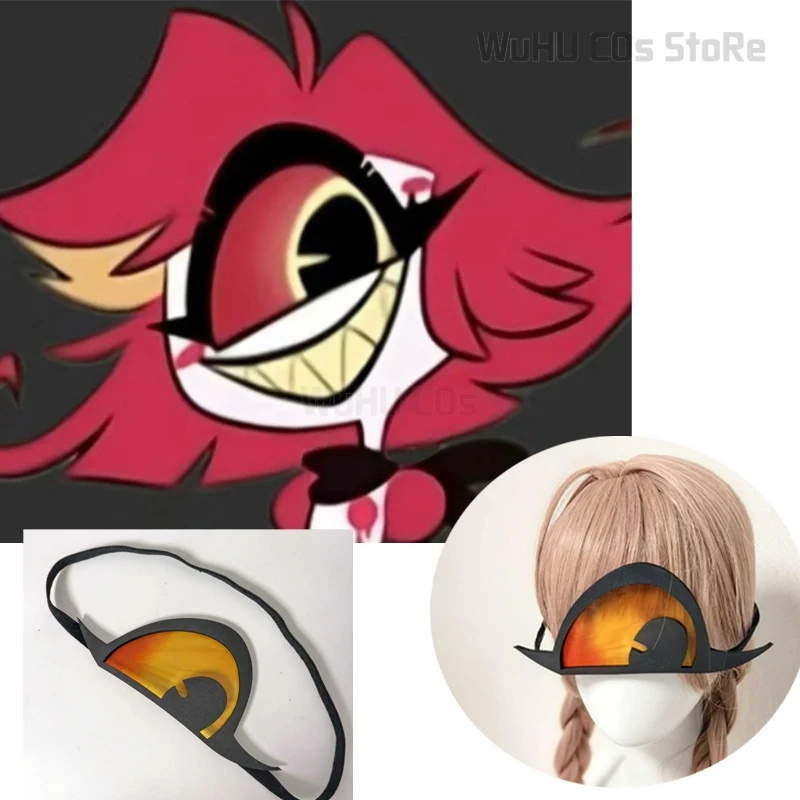 

SAIKOU/ Hazzbin Cos Niffty Wig Anime Hotel Cosplay Wigs Niffty Eye Mask Women Men Halloween Costume Party Role Play