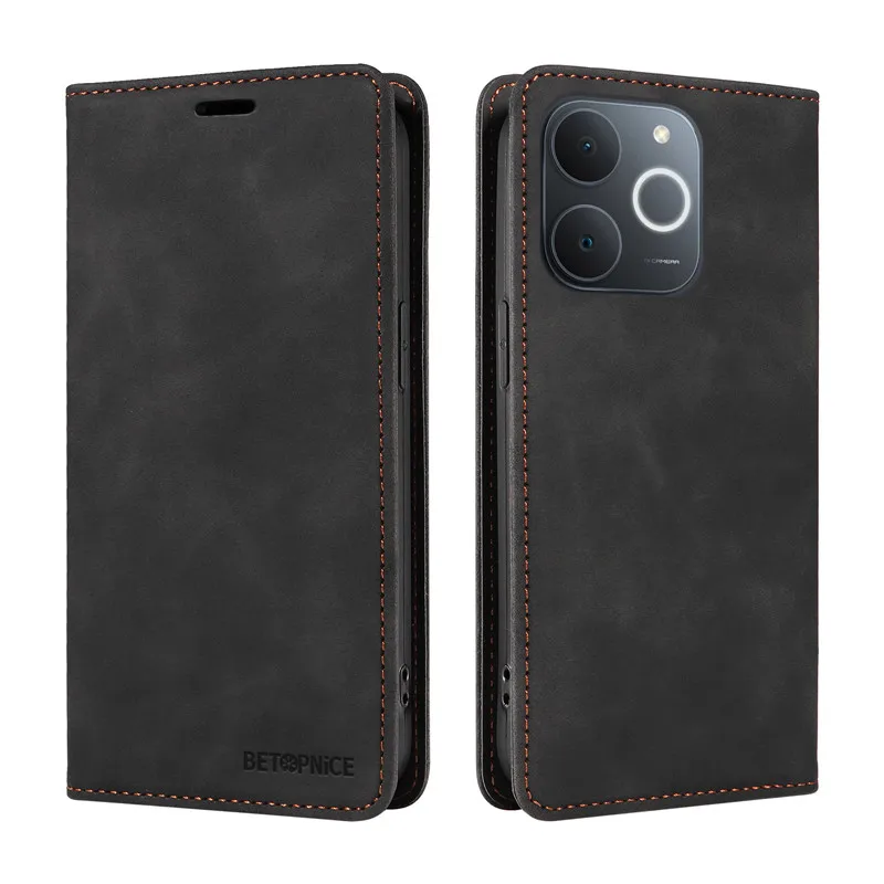 مكافحة سرقة محفظة جلدية جراب هاتف ل Realme Narzo 80 لايت نوت 70 70T GT 7 برو 6 se 6t غطاء الوجه حامل بطاقة المغناطيسي كوكه