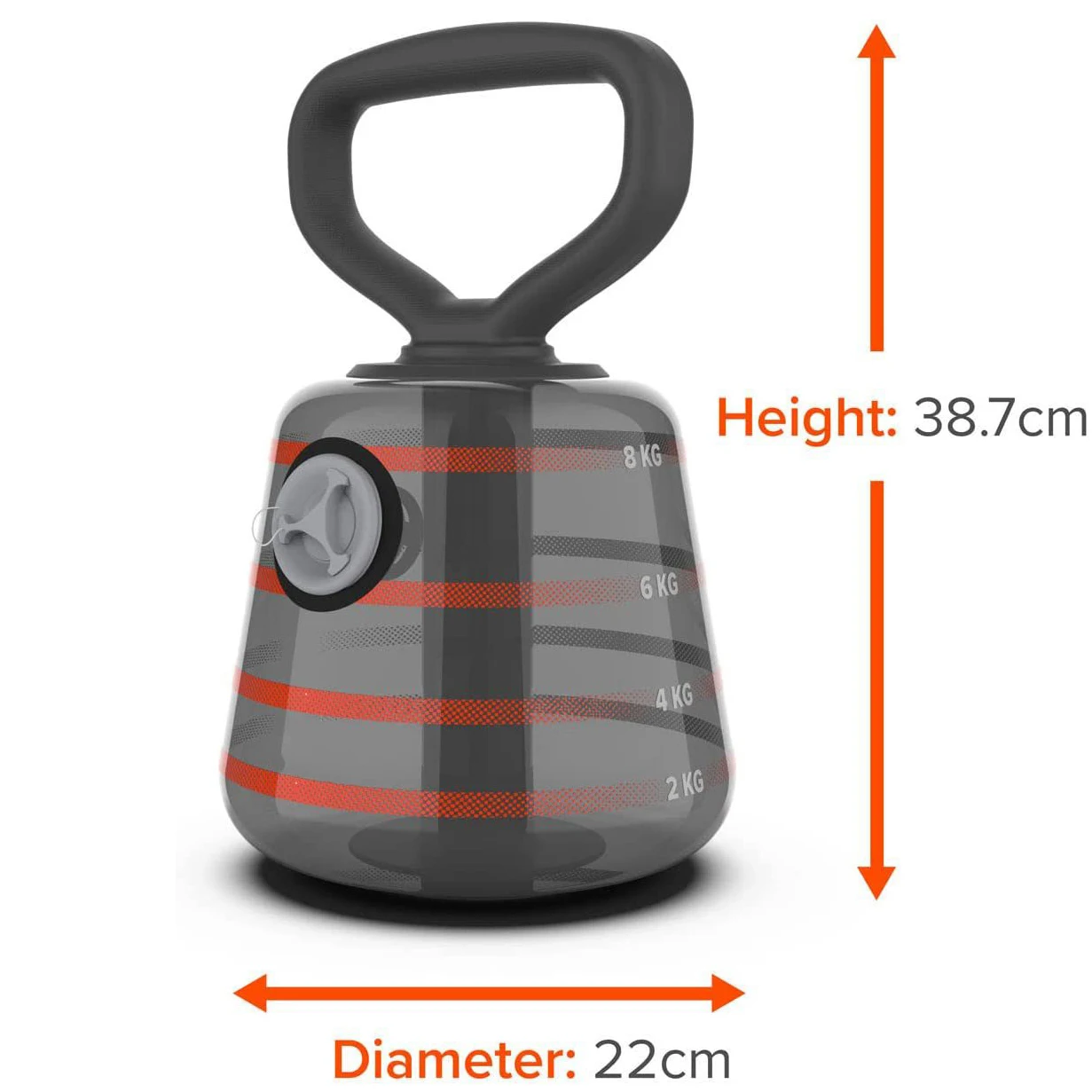 Adjustable Transparent PVC Water-Filled Kettlebell 8kg 16kg Eco-friendly Strength Training Portable Home Gym Equipment