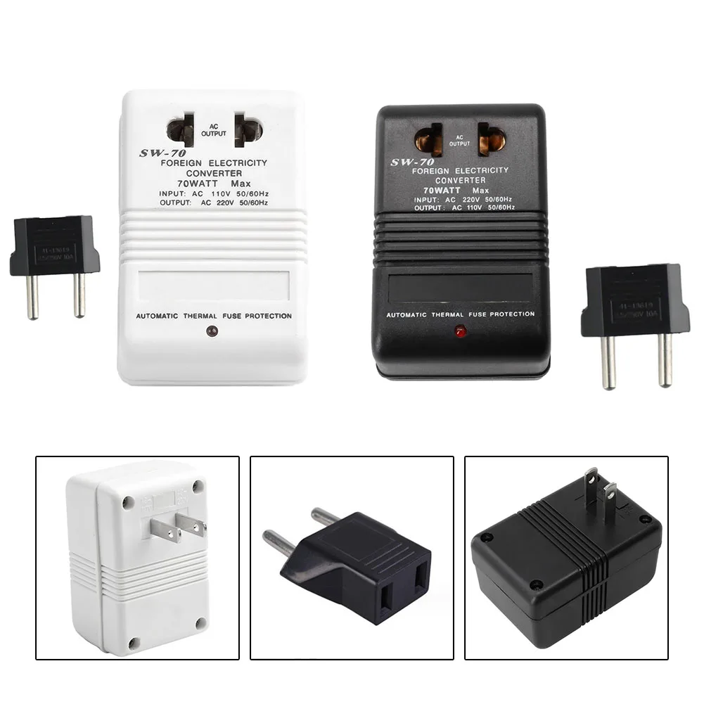220Vto110V/110Vto 220V Down Voltage Converter Transformer Power Transformer 70W Voltage Converter Adapter EU Plug