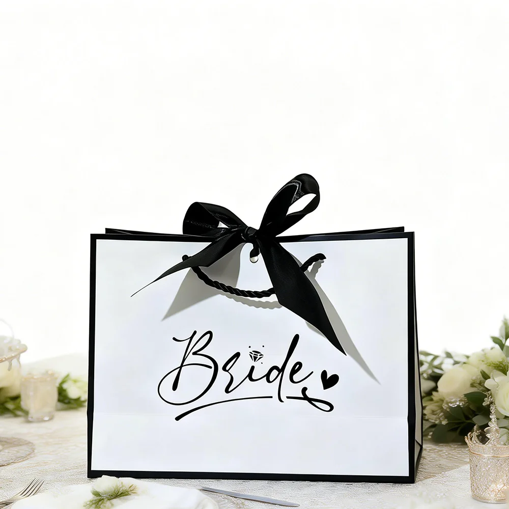 1 Stück Brautgeschenktüte, Hochzeitsgeschenktüte für das Brautteam, Brautjungfern-Geschenktüte, Brautparty-Zubehör, Hochzeitsdeko – Detail 4