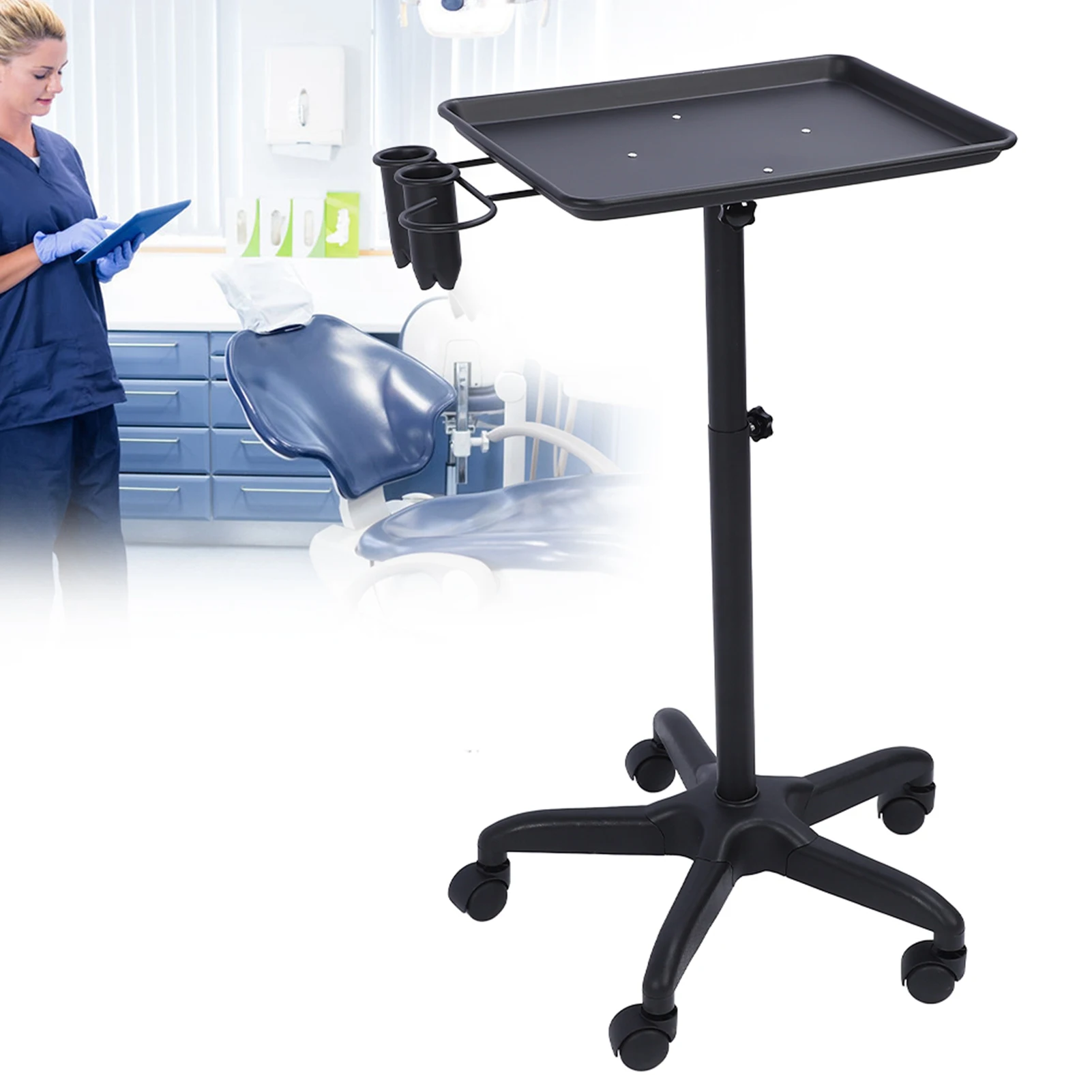 

Adjustable Trolley Aluminium Hair Salon Instrument Tray Adjustable Height Trolley Beauty Tools Instrument Tray Hair Salon Tray