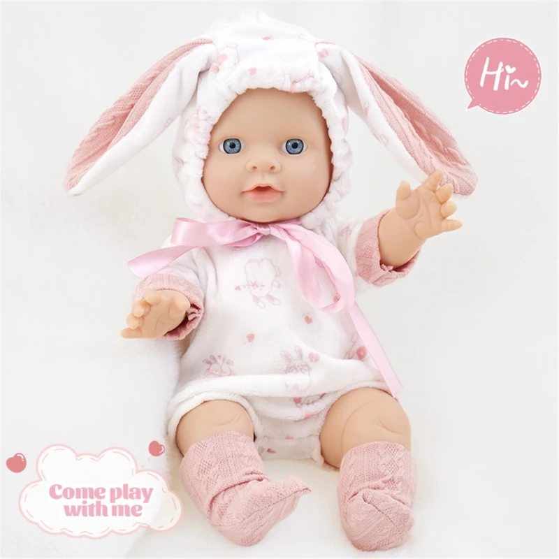 Lifelikes Soft Baby with Sleepwears and Hat Decoration for Children Over D5QF