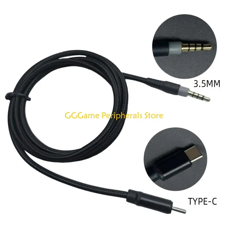 U55B Reliable Type C To 35Mm Sound Headsets Cable For Seamlessly Gaming Experience