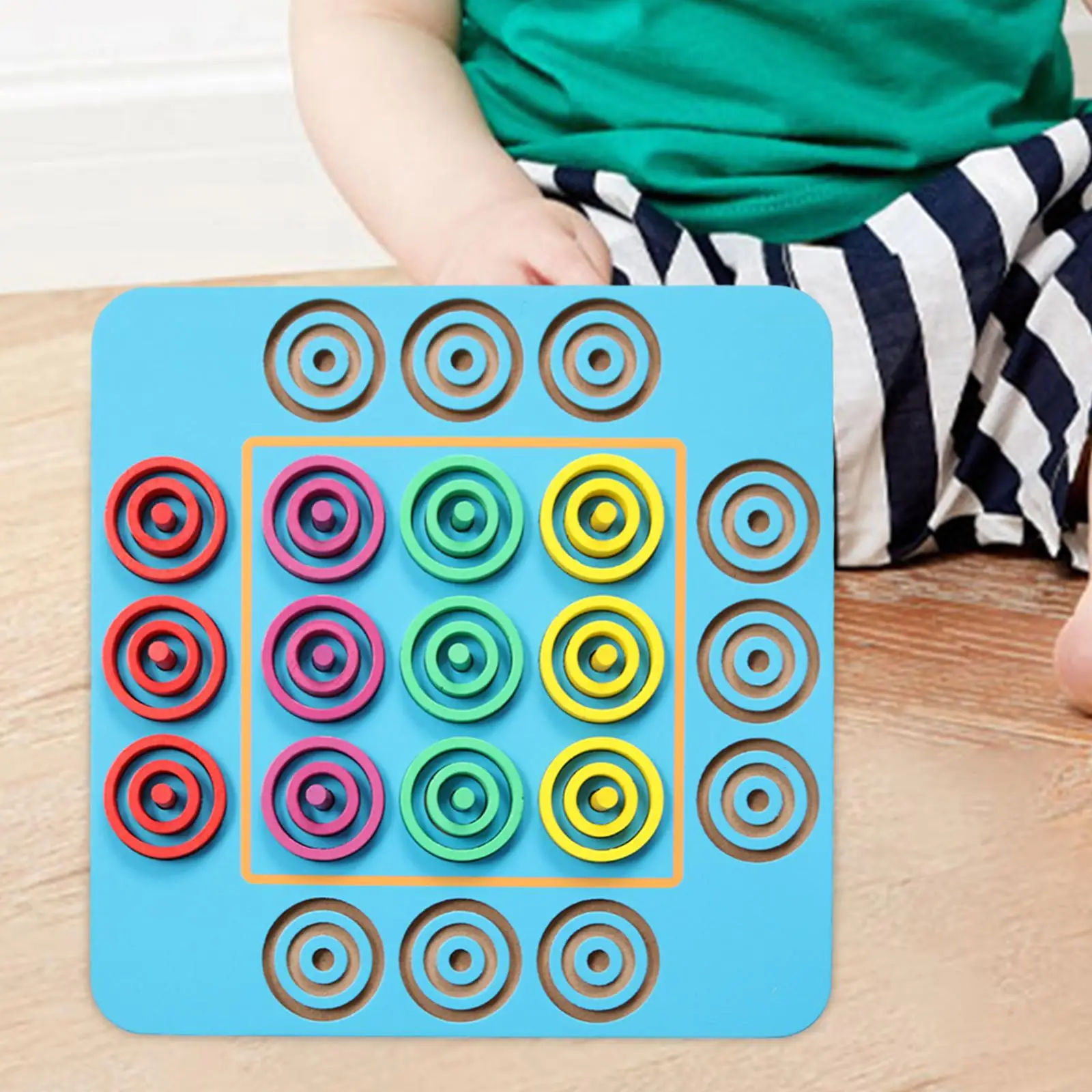 Children Rings Chess Puzzle Toys for Kids and Adults, Educational Strategy Toys, Party Game, Montessori Party Board Games