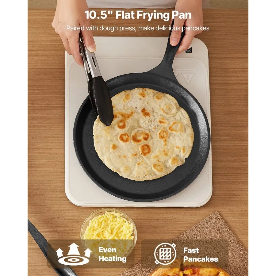 ماكينة ضغط التورتيلا مقاس 10 بوصة، ماكينة صنع عجائن روتي، حديد زهر عالي التحمل