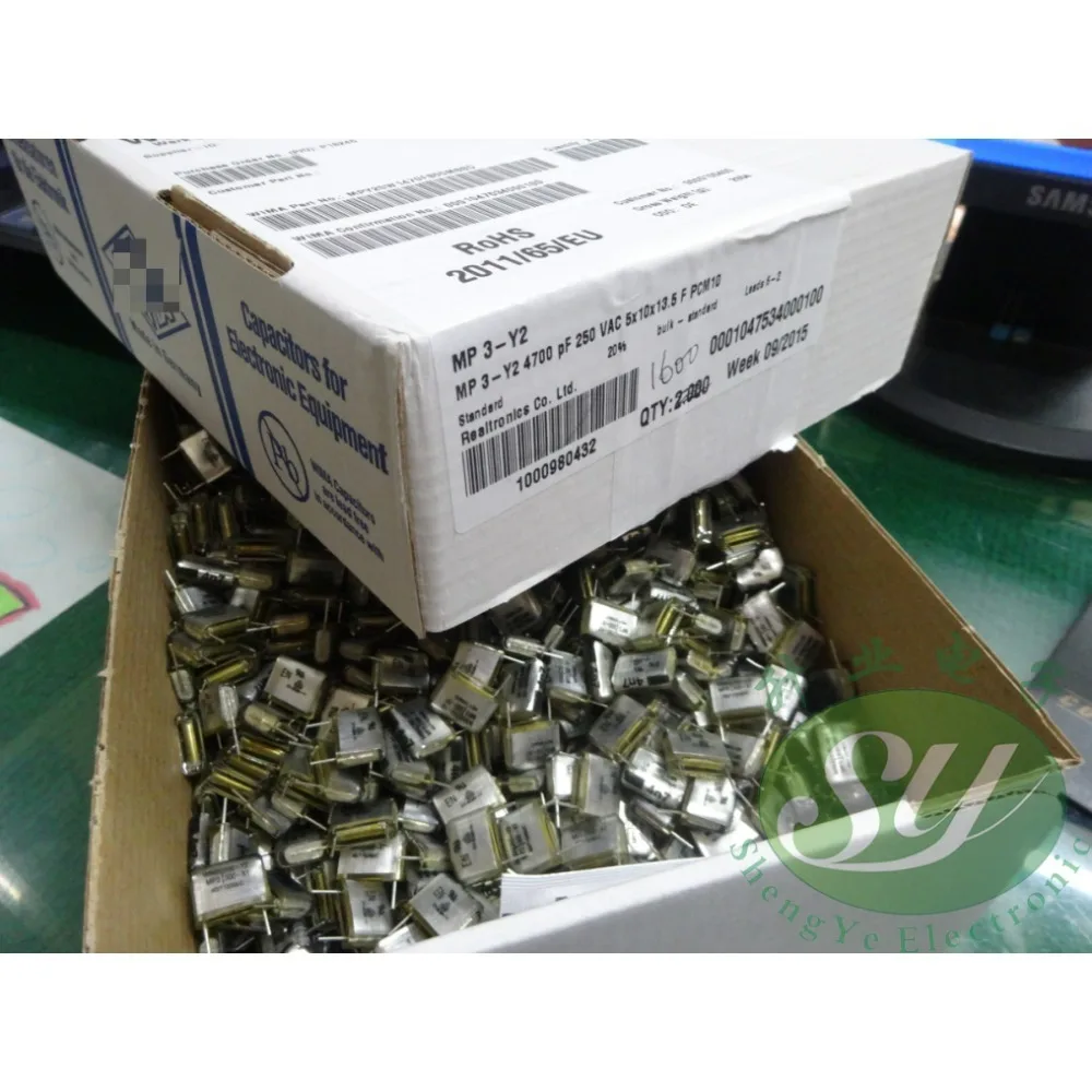 5PCS MP3 Y2 0.0047uF/300VAC 4.7nf 4700pf 4N7 brand new 10mm film capacitor