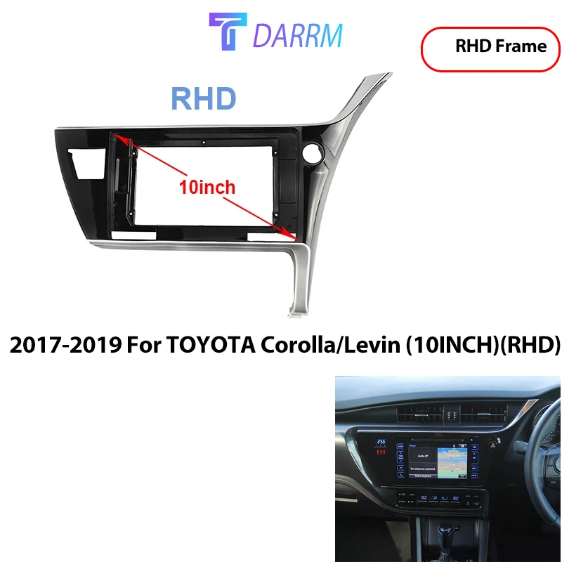 For TOYOTA 201 COROLLA  Left RIGHT TWN/ASAN 10.1INCHCar Radio Android DVD screen video CD player MP5cables Harness Plastic frame