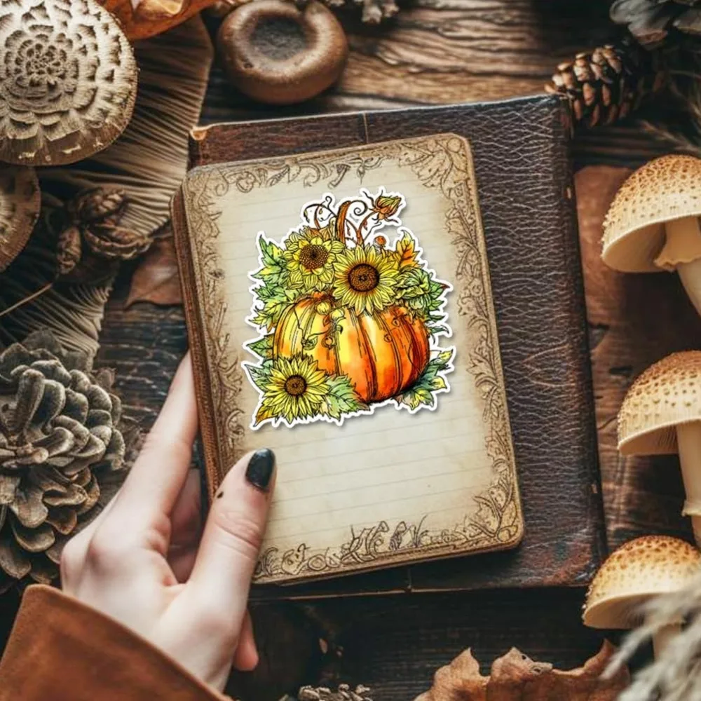 1 Stuks Magische Herfst Pompoen Clear Stempels Voor Kaarten Maken Thanksgiving Herfst Oogst Clear Stempel Zegels 5.83X8.27 Inch Transparant