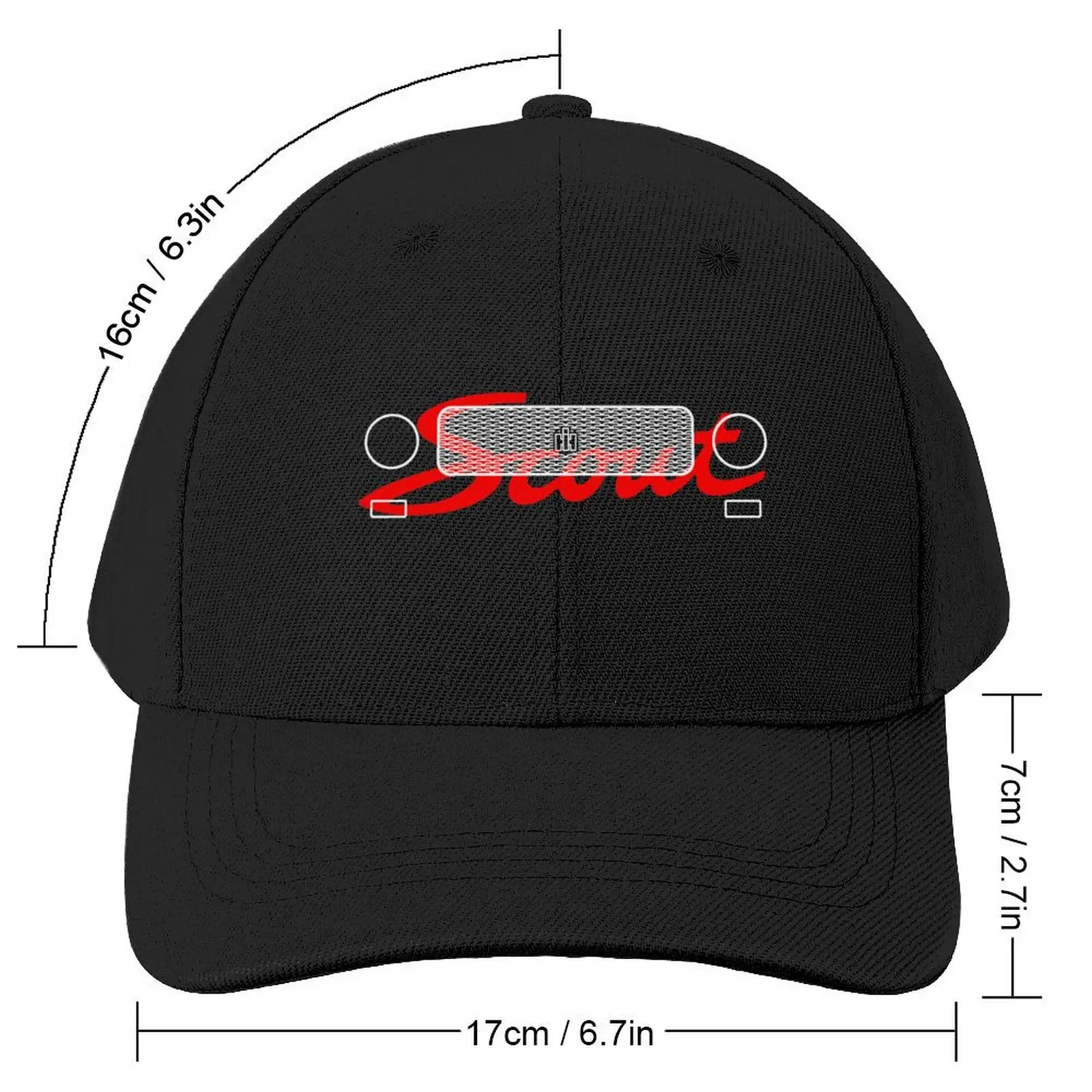 International Harvester Scout 80 classic 1960s truck grille and emblem Baseball Cap Bobble Hat Girl Men's