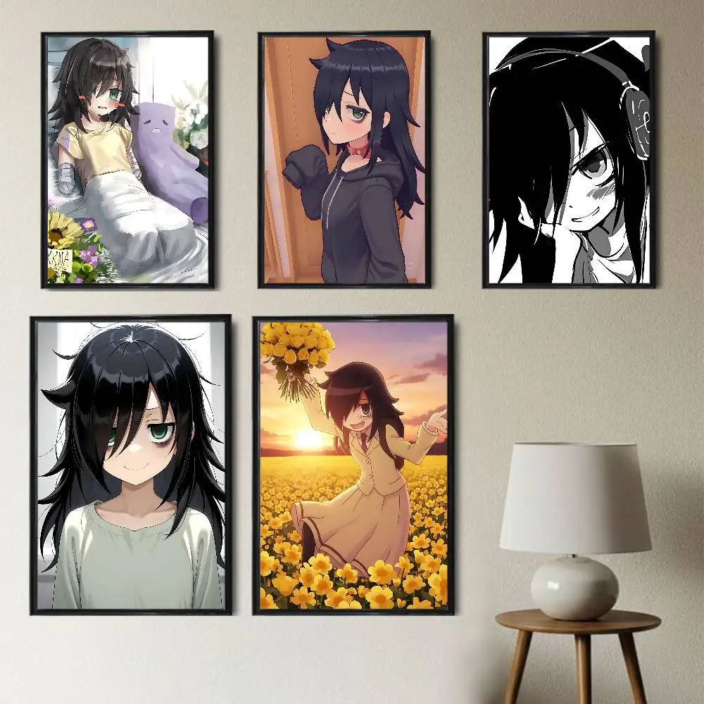 

cute mojyo Watamote Tomoko Kuroki Poster HD Art Sticky Wall Waterproof Home Living Room Bedroom Bar Aesthetic Decoration