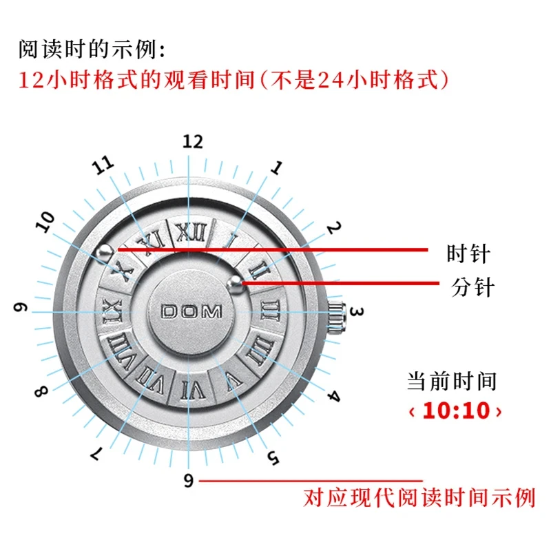 DOM new creative rolling hands orologio da uomo magnetico impermeabile in acciaio inossidabile da uomo watchM-1345L-7M5