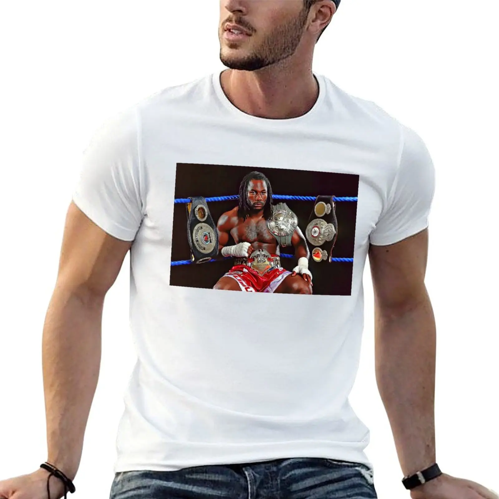 Camiseta Lennox Lewis, camisetas para hombre, camiseta gráfica divertida para hombre, camiseta de algodón negra de lujo para hombre, camiseta lisa para hombre, camiseta en paquete