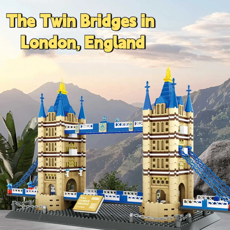 1052PCS Building Blocks Toys World Architecture London Tower Bridge 3D Construction DIY Toys Gifts For Kids Adults