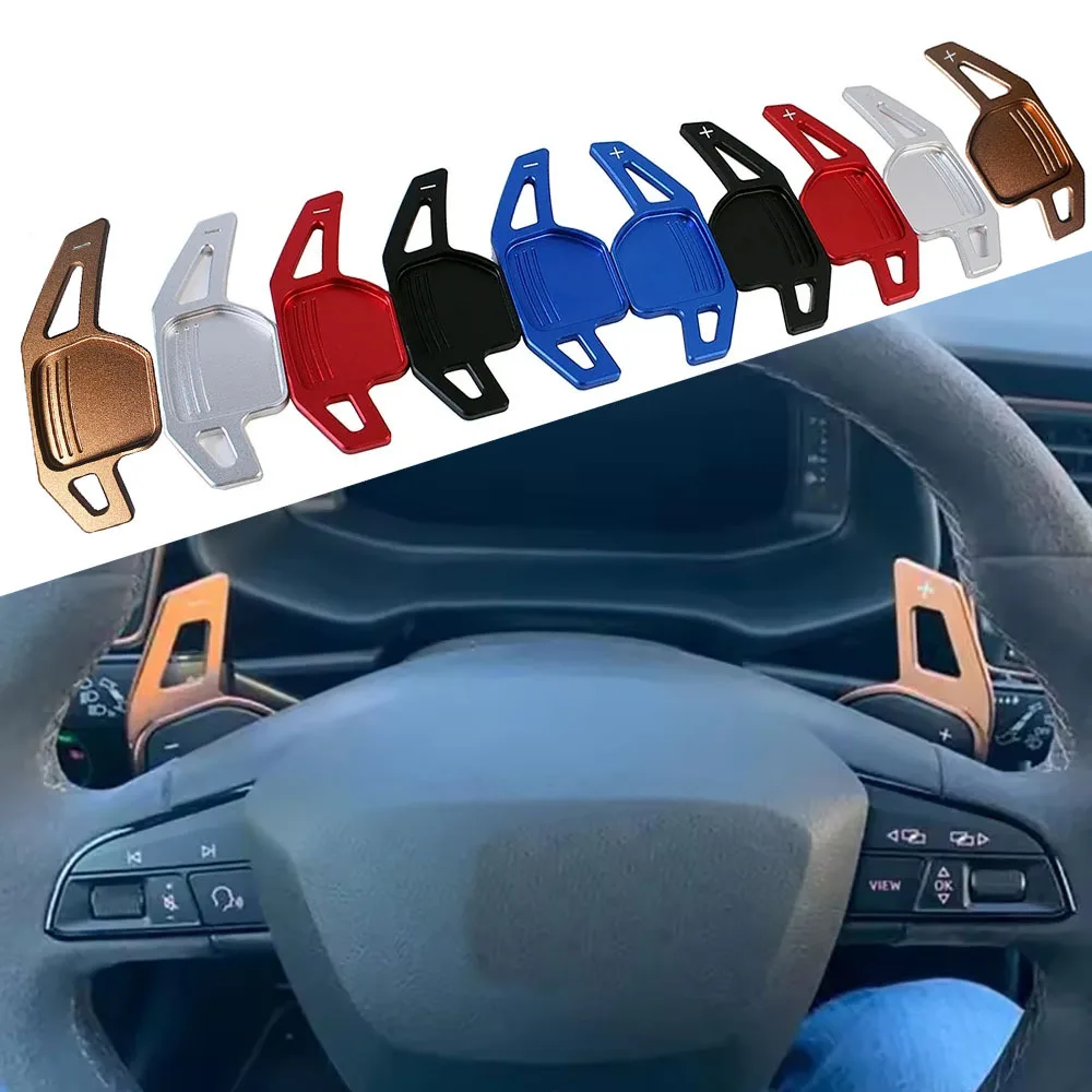 Aluminum Shift Paddle For Seat Leon FR Cupra Ateca Ibiza 6P Arona Tarraco Alhambra Car Steering Wheel Extension Shifter DSG Gear