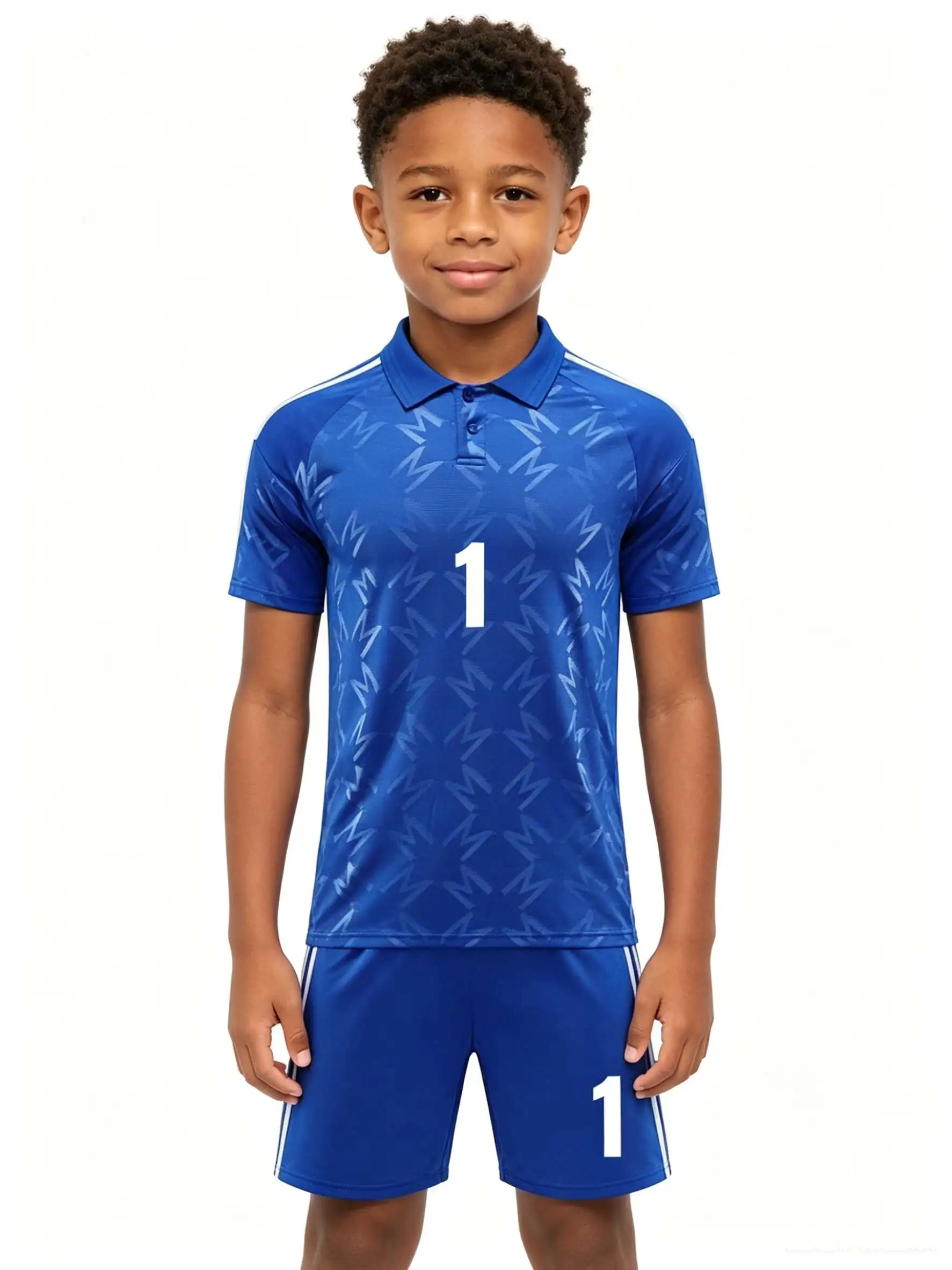 26/27 Unisex Blank Soccer Jersey Set, Kids & Adults Training Uniforms for School Sports, Running & Team EventsBlue No. 10 view 6
