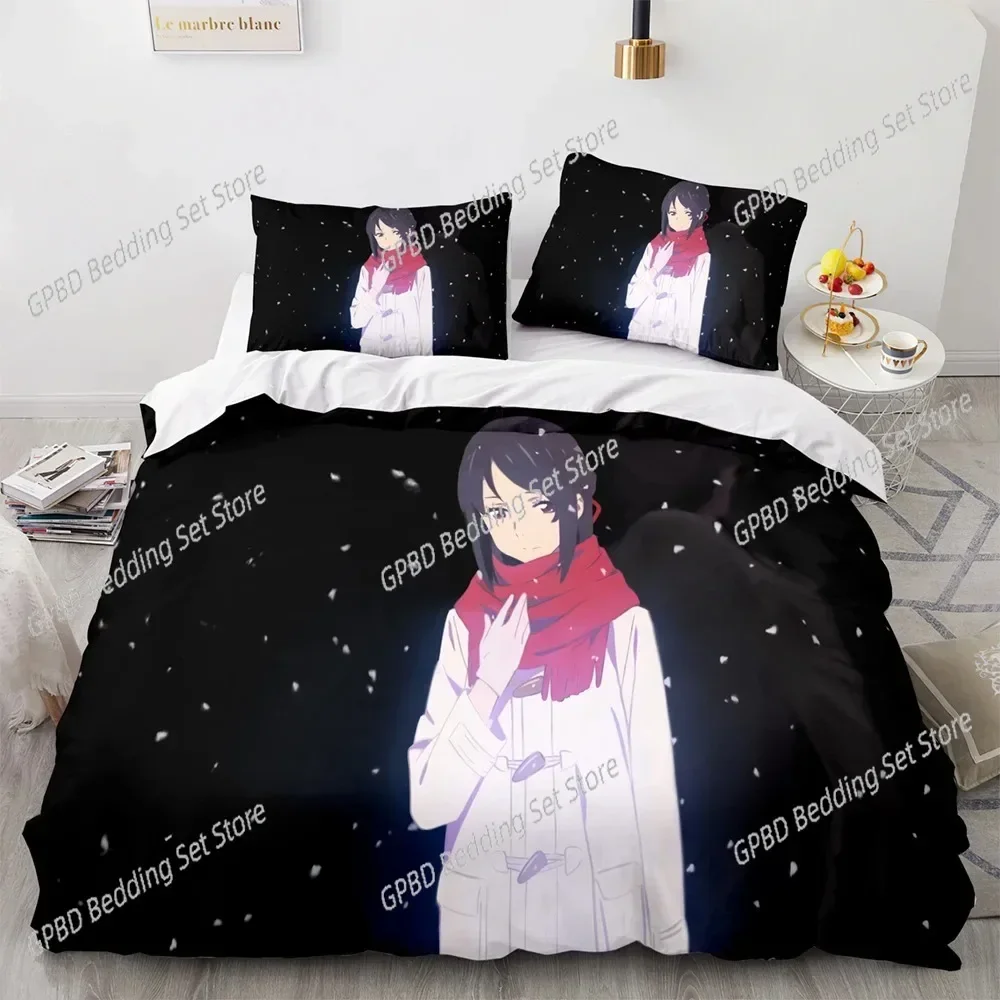 Your Name Japan Anime Cartoon Bedding Set Bedroom Soft Modern Bedspreads Comefortable Duvet Cover Quilt Cover And Pillowcase