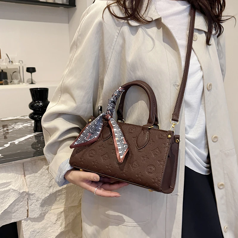 

High End Vintage Women Handbag Luxury Leather Crossbody Bag Elegant Shoulder Tote Classic Designer Style